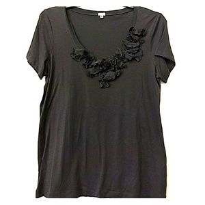 J Crew Womens XL Gray Short Sleeve Tee Shirt